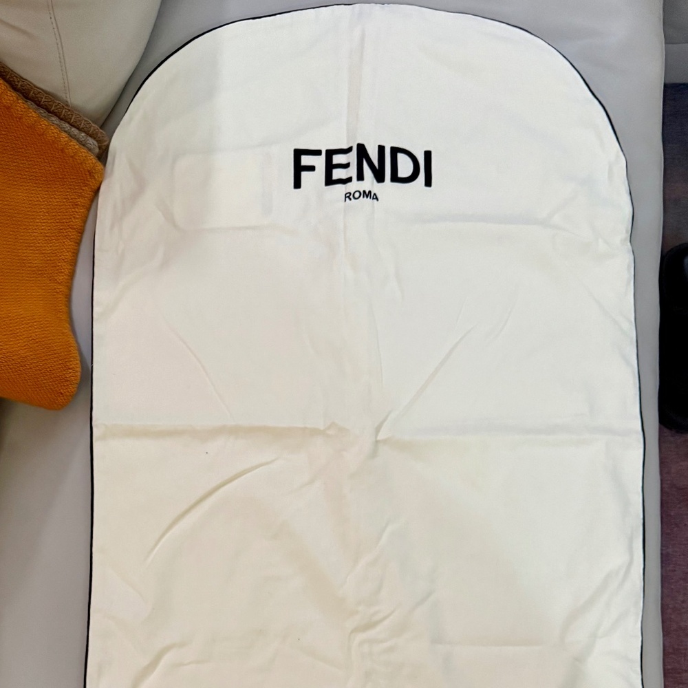 FENDI Empty Cream Garment bag (typically provided in store with purchase)